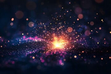 Obraz premium stylish dotted lines forming a geometric pattern with a glowing center 