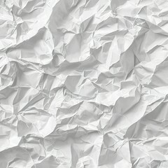 Obraz premium Textured Close-Up of Crumpled White Paper Showcasing Unique Shadows and Relief