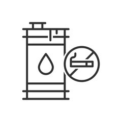 Oil Barrel Icon - No Smoke Warning Icon