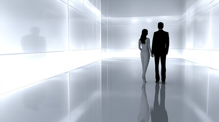 Obraz premium work duo, business team, couple united in a purpose