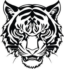 Obraz premium Tiger had silhouette vector illustration