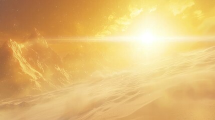 Golden Hour Mountain Majesty: A Serene Landscape