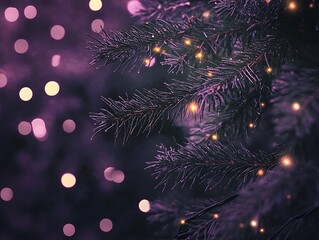 Fototapeta premium Bokeh effect with soft glowing light particles in a festive atmosphere