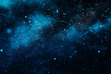 glowing blue abstract shapes over a dark grainy texture background for a futuristic banner design 