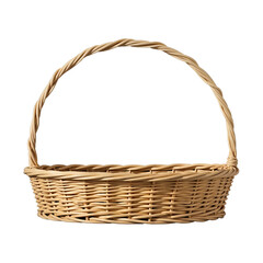 Elegant Wicker Basket with a Twisted Handle for Various Uses and Decor Items
