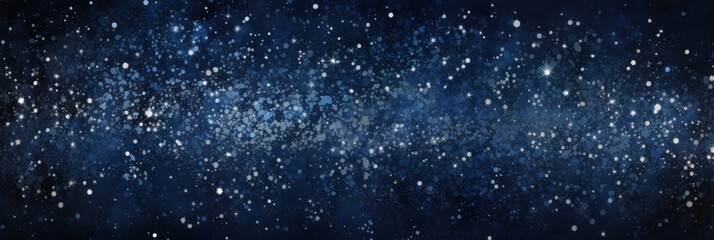 A Vast Cosmic Expanse Showcasing Dazzling Star Clusters and Interstellar Magnificence in a Deep Blue Galaxy, Sparkling with Endless Celestial Wonders