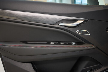 A car door with trim showcasing automotive design details