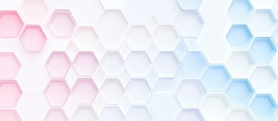 Fototapeta premium Pastel colored honeycomb geometric pattern background.
