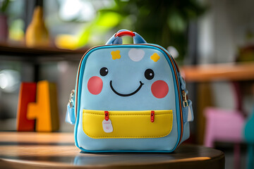 Friendly School Adventure: Charming Cartoon Backpack with Playful Design