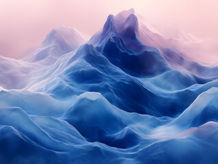 Obraz premium abstract blue waves background