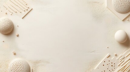 Fototapeta premium Abstract Beige Shapes and Textures Background Design