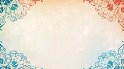 Elegant Floral Design Frame Background Pastel Hues