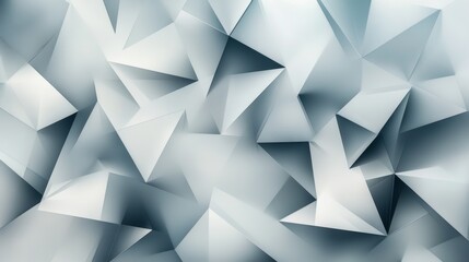 Obraz premium Abstract geometric triangle pattern with light gray color tones.