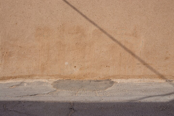 shadow and texture on the wall asphalt 