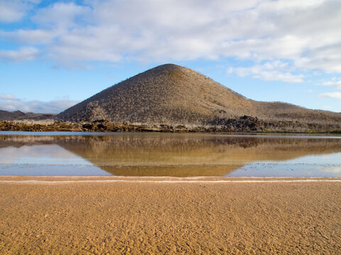 Galapagos island extinct volcano landscape