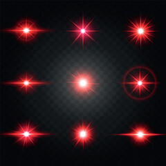 Fototapeta premium Set of bright flashes