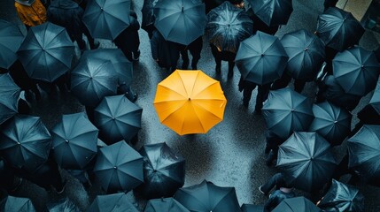 yellow and blue umbrella