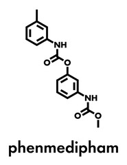 Phenmedipham herbicide molecule. Skeletal formula.