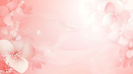 Obraz premium Delicate Pink Flowers and Soft Wavy Background