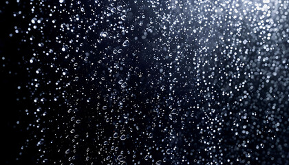 Obraz premium Water Droplets Running Down a Clear Glass Window