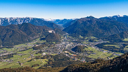 Obraz premium Blick von der Katrin auf Bad Ischl
