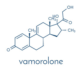 Vamorolone drug molecule. Skeletal formula.