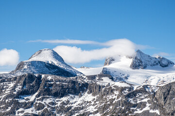 Blick vom Krippenstein zum Dachstein