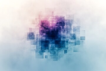 Obraz premium Clean geometric digital banner with gradient tech elements, 