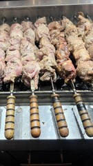 shish kebab on the grill