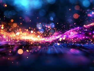 Naklejka premium Digital light effects forming dynamic business designs, 