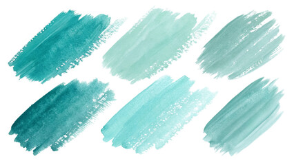 Soft teal brush strokes, watercolor texture, artistic background, abstract design, versatile for projects.