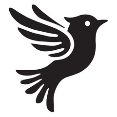 Obraz premium Silhouette of a bird on white background