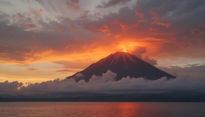 Fototapeta premium mountain at sunset