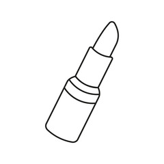 line drawing, coloring book, lipstick, outline, vector illustration, lineart, 