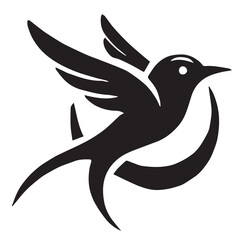 Silhouette of a palm tree on white background	