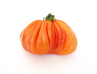  Beef tomato  or beefsteak tomato, on white background