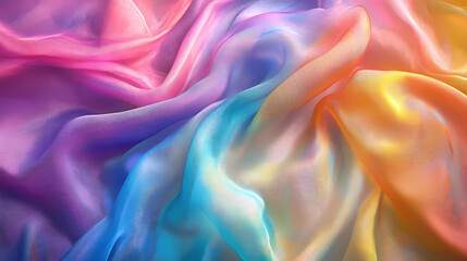 Obraz premium Colorful iridescent fabric. Opalescence. Illustration