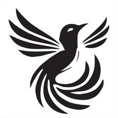 Silhouette of a palm tree on white background	