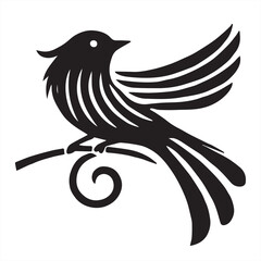 Silhouette of a palm tree on white background	