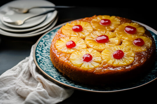 Pineapple upside down cake