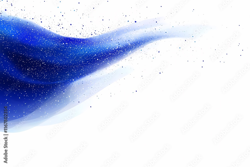 Canvas Prints abstract blue wave design with stars and light effects for background