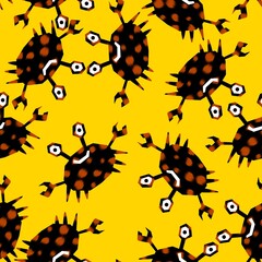 Ocean animals seamless crabs pattern for wrapping paper and fabrics and linens