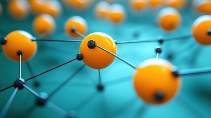 Obraz premium Abstract representation of molecular structures.