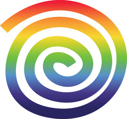 Dynamic Rainbow Spiral Line Design