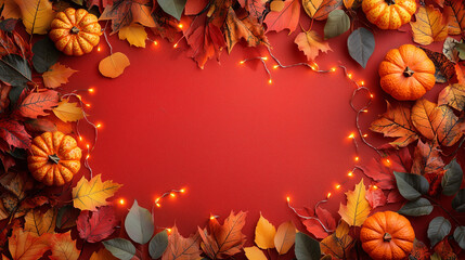 autumn leaves frame