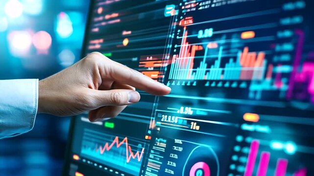Professional Analyzing Data Visualizations on Interactive Screen