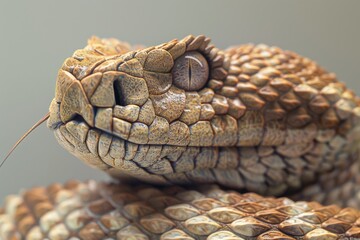 A hognose snake resting 