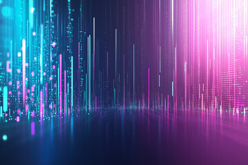 Abstract digital background with pink and blue lines..