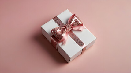 Beautifully wrapped New Year's gifts stacked together, featuring colorful paper, shimmering bows, and festive tags