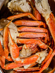Pile Of Steamed Snow Crab Legs